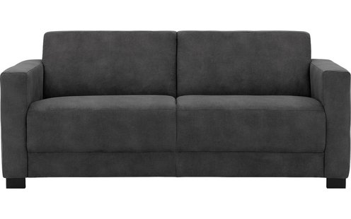Goossens Bank My Style antraciet, microvezel, 2,5-zits, stijlvol landelijk