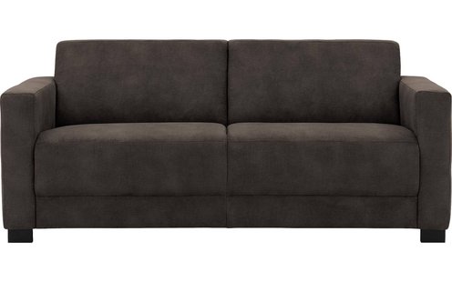 Goossens Bank My Style donkerbruin, microvezel, 2,5-zits, stijlvol landelijk