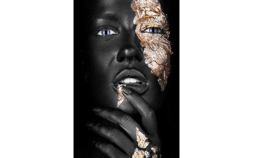 Goossens Schilderij Noir Goldest, 135 x 90 cm