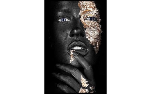 Goossens Schilderij Noir Goldest, 100 x 100 cm