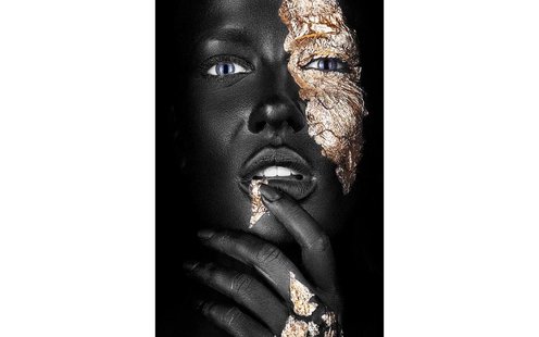 Goossens Schilderij Noir Goldest, 150 x 100 cm