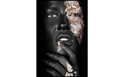 Goossens Schilderij Noir Goldest, 150 x 100 cm