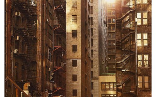 Goossens Schilderij City Sun, 148 x 98 cm