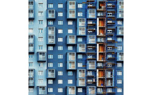 Goossens Schilderij City Blue, 74 x 74 cm