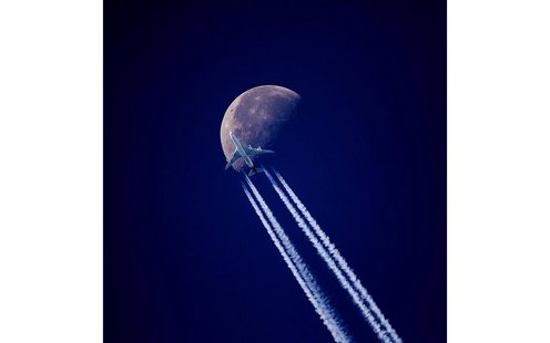 Goossens Schilderij Moon, 74 x 74 cm