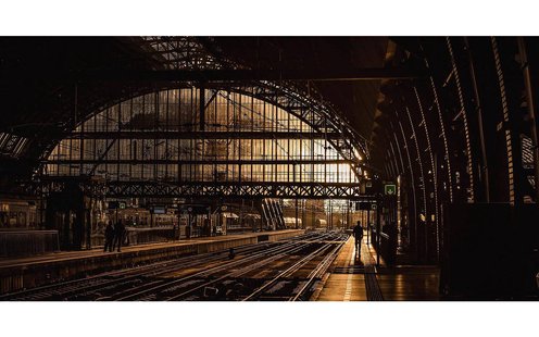 Goossens Schilderij The Station, 98 x 48 cm