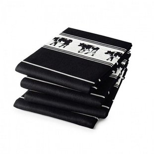 DDDDD Theedoek koe zwart/wit 60x65cm