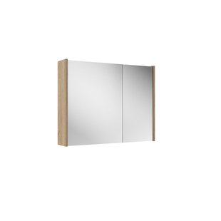 Saniclass Prime Spiegelkast - 80x63x16cm - inclusief zijpanelen - eiken SW1212816/SW812072