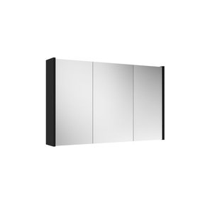 Saniclass Prime Spiegelkast - 100x63x16cm - inclusief zijpanelen - mat zwart SW1212817/SW812071