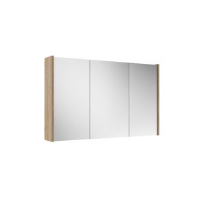 Saniclass Prime Spiegelkast - 100x63x16cm - inclusief zijpanelen - eiken SW1212817/SW812072