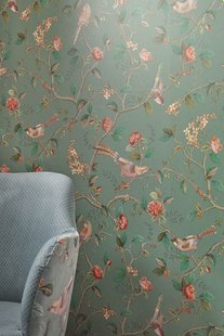 Pip Studio Good Nightingale Vliesbehang Groen Pip Studio Good Nightingale Vliesbehang Groen