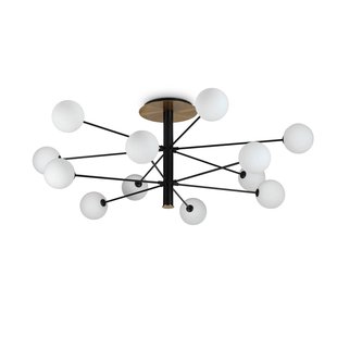 Ideallux Ideal Lux Cosmopolitan zwart/messing 12-lamps Ø 145