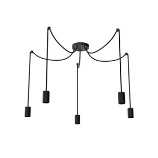 SEGULA hanglamp Spyder 5 Wave, zwart, 5-lamps