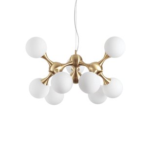 Ideallux Ideal Lux Nodi hanglamp 9-lamps messing/wit