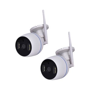 Prios Slimme WLAN-buitencamera Evaria, Tuya, nachtzicht, 2 stuks
