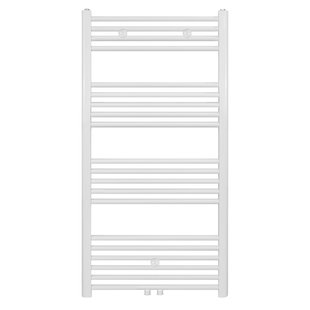 Designradiator BWS Nile Gobi 120x60cm Geborsteld Mat Wit Midden/zij-aansluiting