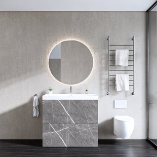 Onderkast Gliss Design Hades 2 Softclose Laden 100x84.5x45cm Pietra Grijs Marmer (wastafel keuze)