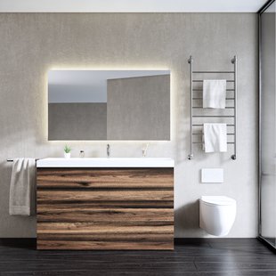 Onderkast Gliss Design Hades 2 Softclose Laden 140x84.5x45cm Ruw Eiken (wastafel keuze)