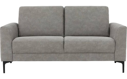 Goossens Bank Dallas grijs, micro leer, 2,5-zits, modern design