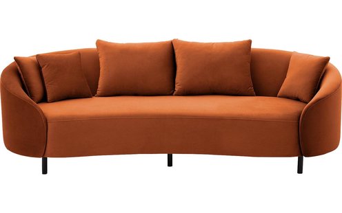 Goossens Bank Ragnar bruin, stof, 3-zits, modern design