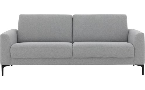 Goossens Bank Dallas lichtgrijs, stof, 2,5-zits, modern design