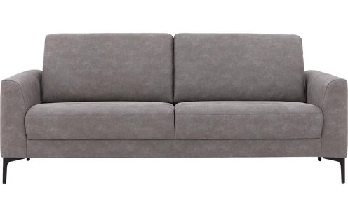 Goossens Bank Dallas grijs, micro leer, 2-zits, modern design