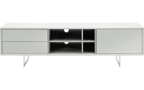 Goossens Basic Tv Meubel Vienna, 1 deur 2 laden 4 open vakken 42 cm diep