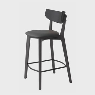 Jack houten barkruk zwart - 65 cm