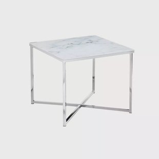 Bijzettafel Zaar Wit-Chroom