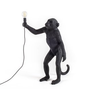 SELETTI LED decoratie-terraslamp Monkey Lamp staand black