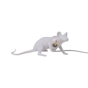SELETTI LED decoratie-tafellamp Mouse Lamp USB liggend wit