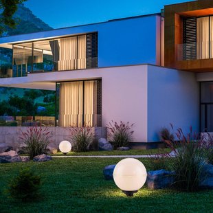 JUST LIGHT. GmbH Hemi sfeerlamp, grondspies, 2-pak Ø 20cm