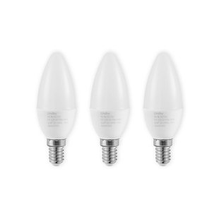 Lindby LED kaarslamp, E14, C35, 4,5W, opaal, 3000K, set van 3