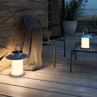 Nordlux Lamp op zonne-energie Temple To-Go, zink, hoogte 30 cm