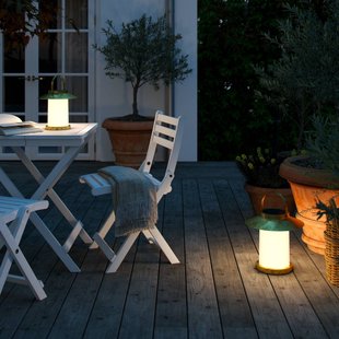 Nordlux Temple To-Go lamp op zonne-energie, messing, hoogte 22 cm