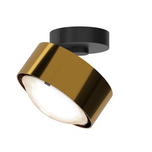 Top Light Puk! 120 Move LED spot lens mat messing/zwart