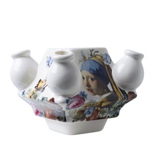 Stapelgekte Meisje met de parel midden