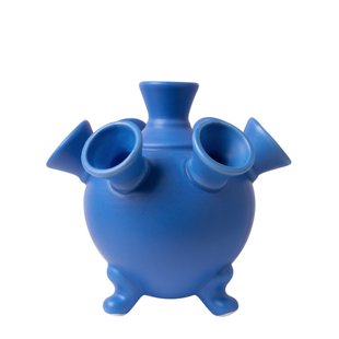 Tulpenvaas op pootjes olympisch blauw klein KLEI