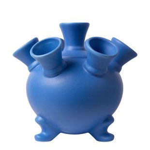 Tulpenvaas op pootjes olympisch blauw groot KLEI Tulpenvaas op pootjes olympisch blauw groot KLEI