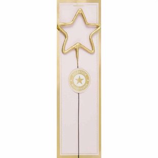 Wondercandle Ster Kaars Goud (Pink Goldstuck)