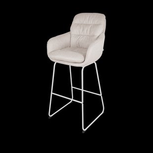 Nino-Mia barkruk beige - wit onderstel - 75 cm Nino-Mia barkruk beige - wit onderstel - 75 cm