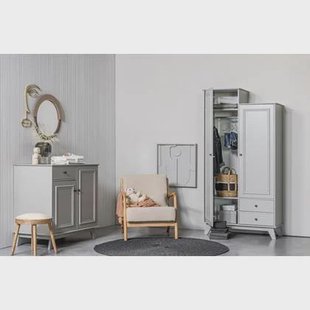 WOOOD Lily Garderobekast - Grenen - Clay - 190x98x41