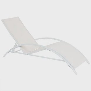 Beliani - GAETA - Zonnenbed - Beige - Staal