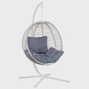 Beliani - ARCO - Hangende stoel - Wit - Polyester Beliani - ARCO - Hangende stoel - Wit - Polyester