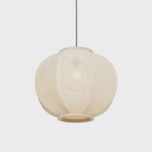 QAZQA Oosterse hanglamp naturel stof 48 cm - Rob