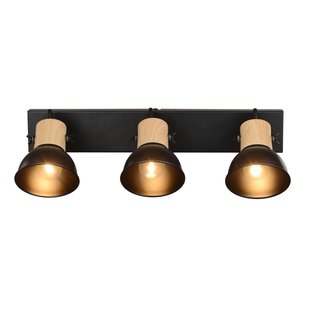 Lindby Bosko spot, zwart, 3-lamps, lang
