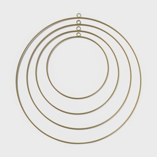 Metalen deco ringen - goud - set van 4