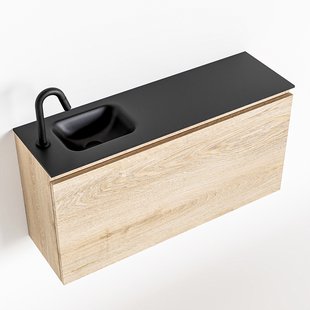 MONDIAZ OLAN 100cm toiletmeubel washed_oak. LEX wastafel urban links 1 kraangat