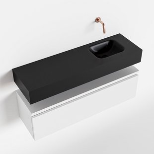 MONDIAZ ANDOR 100cm toiletmeubel talc. LEX 100cm wastafel urban rechts geen kraangat