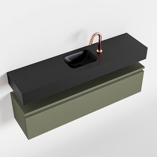 MONDIAZ ANDOR 120cm toiletmeubel army. LEX 120cm wastafel urban midden 1 kraangat